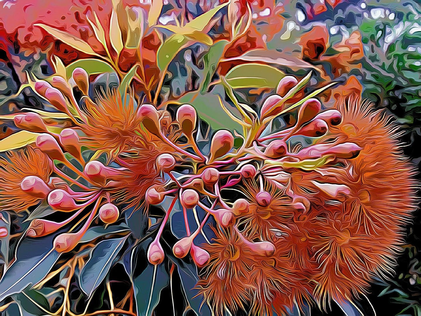 Orange Gum Cluster shirleyadamsphotography